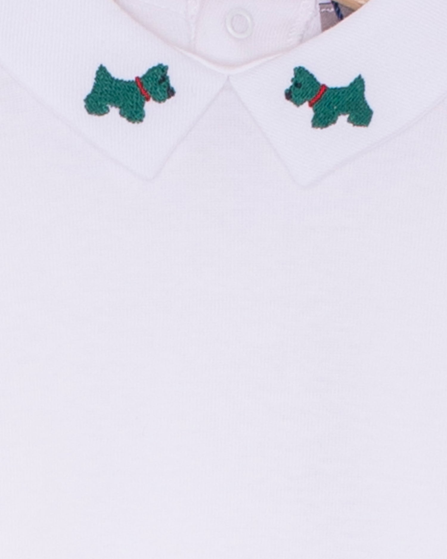 Italian Embroidered Green Scotty Onesie
